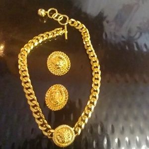 Anne Klein Chunky Necklace and Earring Set